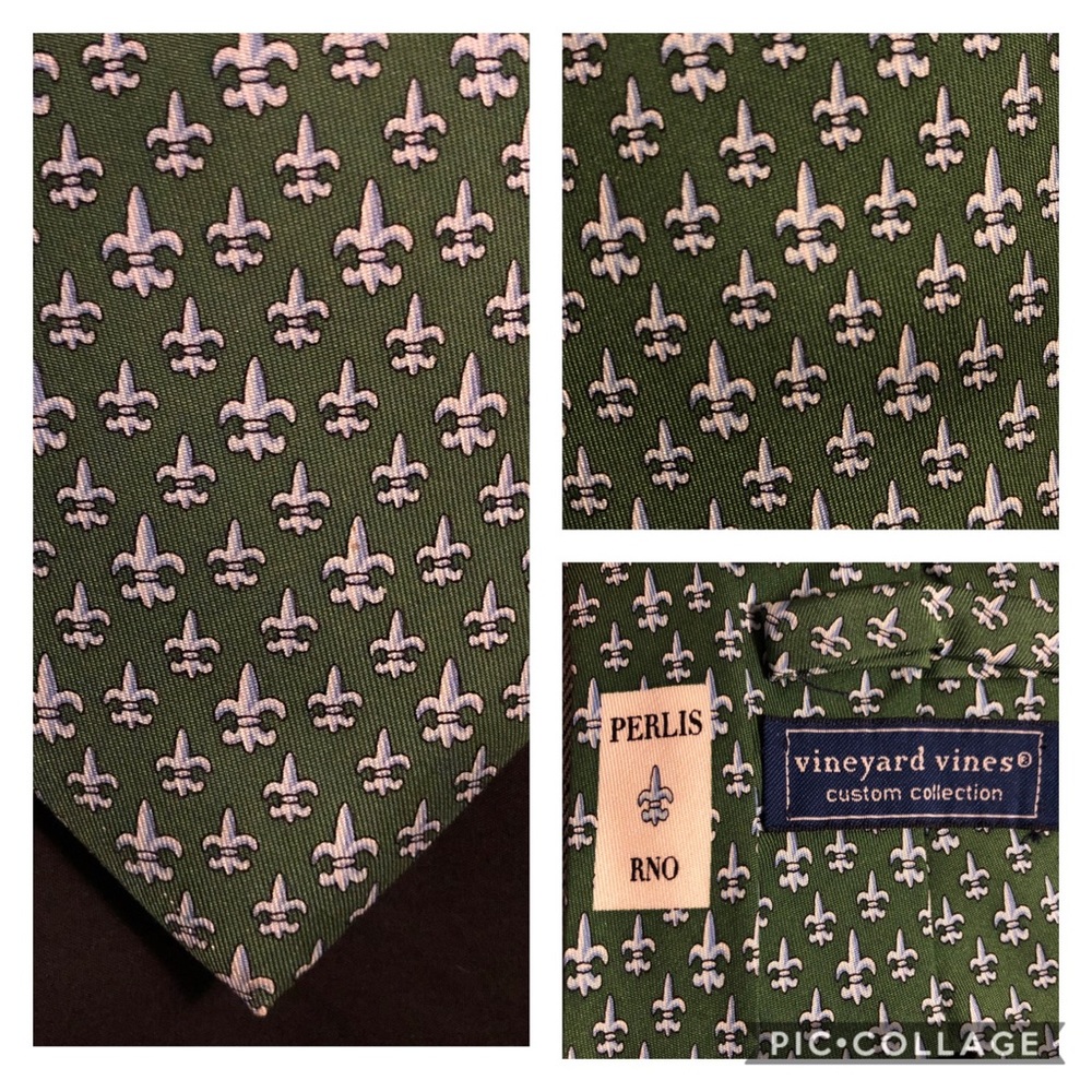 Vineyard Vines Perlis Fleur de Lis Mens Tie 60”